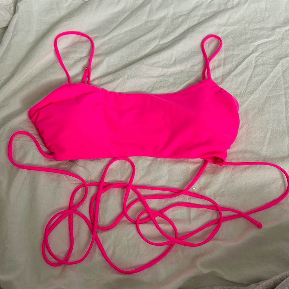 Hot pink bathing suit top